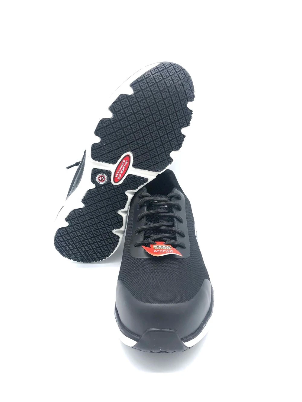 'Skechers' Men's Arch Fit SR Ringstap Alloy Toe - Black / White 6 'Skechers' Men's Arch Fit SR Ringstap Alloy Toe - Black / White - Image 4