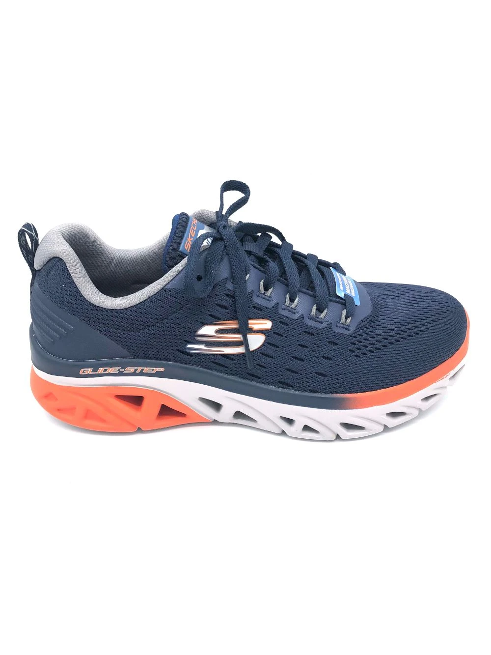 'Skechers' Men's Glide-Step Sport New Appeal - Navy / Orange (Wide) 4 'Skechers' Men's Glide-Step Sport New Appeal - Navy / Orange (Wide) - Image 2