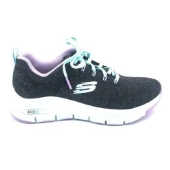 'Skechers' Women's Arch Fit Comfy Wave - Black / Lavender