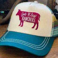 'Cruel' Women's God Bless Ranchers Trucker Cap - Green