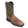 'Old West' Children's Western Broad Square Toe - Brown / Green -cowboy shop IMG 9817 1024x1024@2x