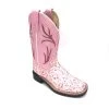 'Old West' Children's Western Broad Square Toe - Pink Print