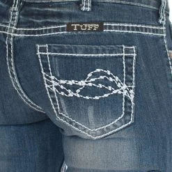 JUST TUFF JEANS 'Cowgirl Tuff' Women's Edgy Bootcut - Medium Wash 11 JUST TUFF JEANS 'Cowgirl Tuff' Women's Edgy Bootcut - Medium Wash -cowboy shop JEDGYJ 5 1024x1024@2x