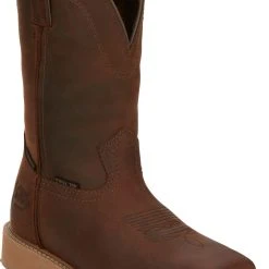 Justin Brands 'Justin' Men's 11" Buster Water Buffalo EH WP Steel Toe - Pecan Brown -cowboy shop JST 001 SE3101 1024x1024@2x