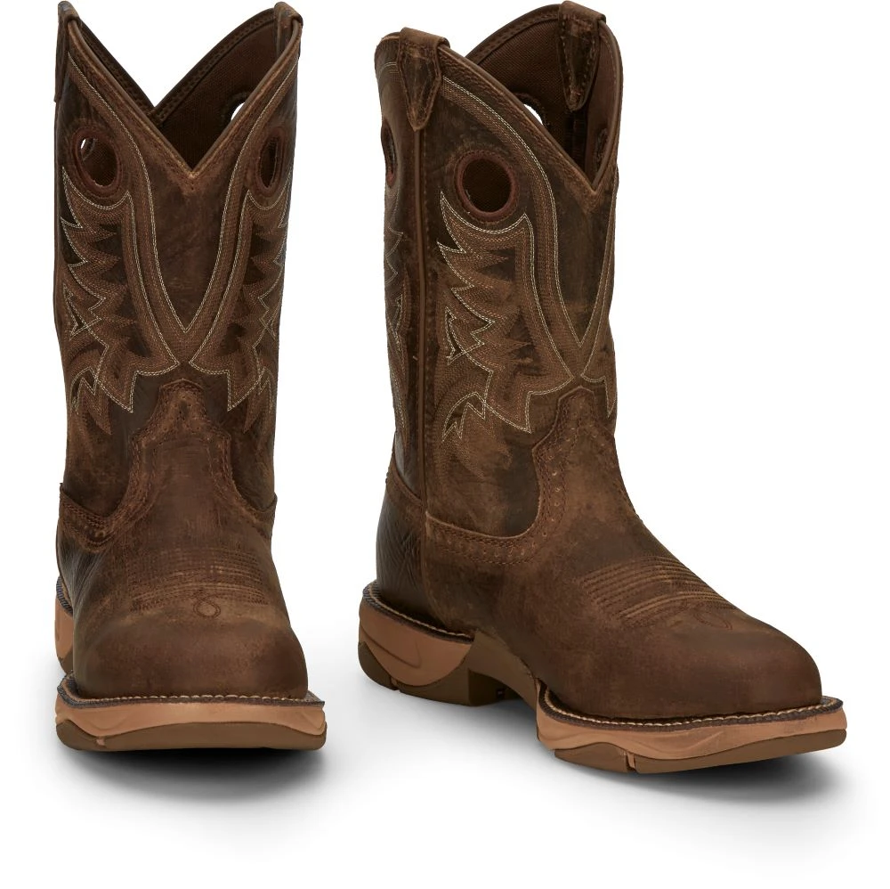 'Tony Lama' Men's 11" River EH Western Round Toe - Brown 11 'Tony Lama' Men's 11" River EH Western Round Toe - Brown - Image 9