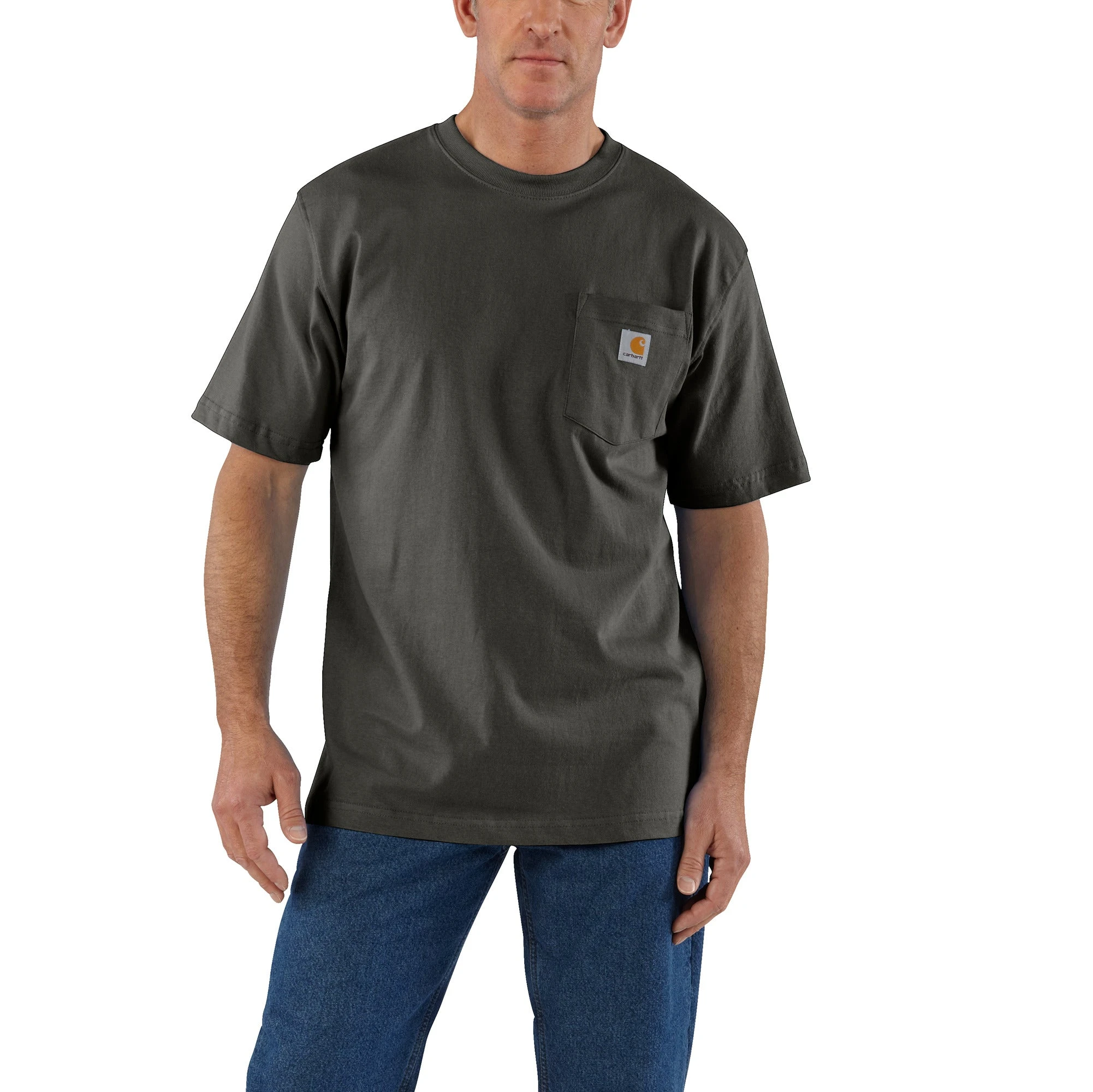 'Carhartt' Men's Loose Fit Heavyweight Pocket T-Shirt - Peat 3 'Carhartt' Men's Loose Fit Heavyweight Pocket T-Shirt - Peat