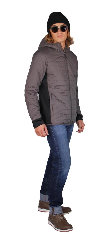 'Boulder Gear' Men's Brooks Hybrid Jacket - Charcoal 5 'Boulder Gear' Men's Brooks Hybrid Jacket - Charcoal - Image 3