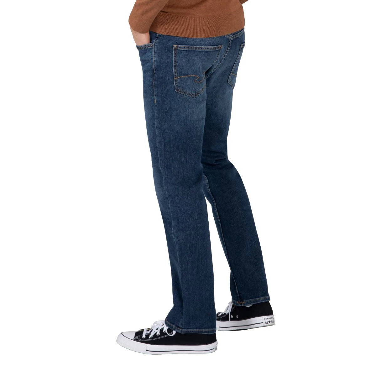 Silver Jeans Co. 'Silver' Men's Slim Fit Tapered Leg - Medium Wash Indigo 5 Silver Jeans Co. 'Silver' Men's Slim Fit Tapered Leg - Medium Wash Indigo - Image 3