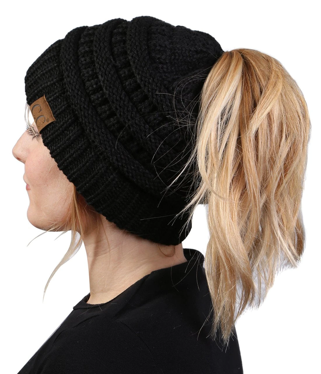 Cheveux Corp 'C.C®' Beanietail - Black 3 Cheveux Corp 'C.C®' Beanietail - Black