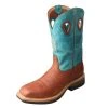 Twisted X Boots 'Twisted X' Men's 12" Lite Cowboy EH Alloy Comp Toe - Brown / Turquoise -cowboy shop MLCA004.01 1024x1024@2x