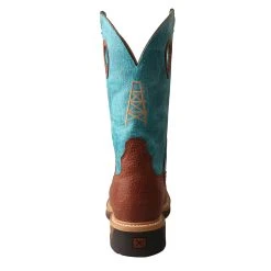 Twisted X Boots 'Twisted X' Men's 12" Lite Cowboy EH Alloy Comp Toe - Brown / Turquoise -cowboy shop MLCA004.06 1024x1024@2x