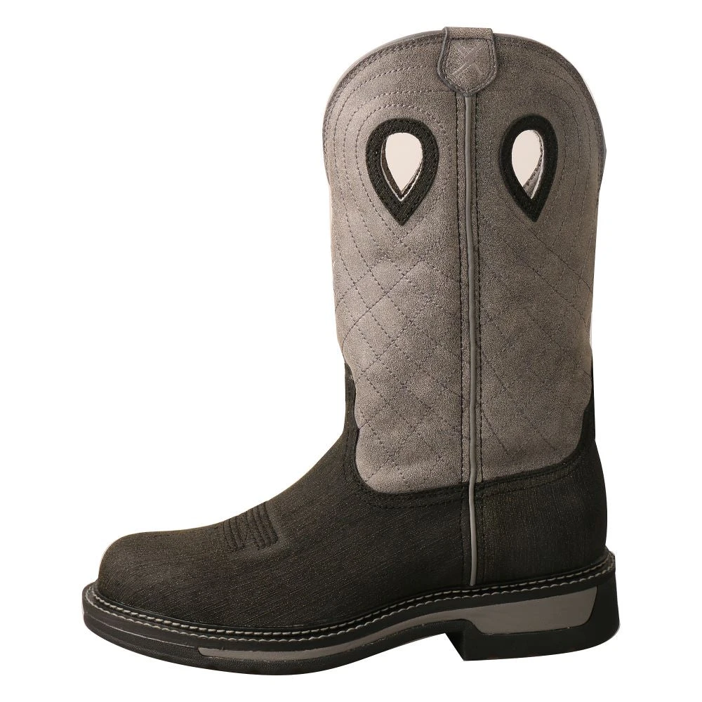 Twisted X Boots 'Twisted X' Men's 12" Western Work EH Steel Toe - Charcoal / Grey 7 Twisted X Boots 'Twisted X' Men's 12" Western Work EH Steel Toe - Charcoal / Grey - Image 5