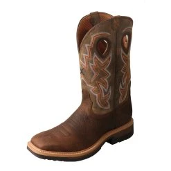 Twisted X Boots 'Twisted X' Men's 12" Lite Western Work - Taupe / Bomber / Brown