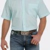 'Cinch' Men's Geometric Print Short Sleeve Button Down - Light Blue 1 'Cinch' Men's Geometric Print Short Sleeve Button Down - Light Blue -cowboy shop MTW1111397 1024x1024@2x