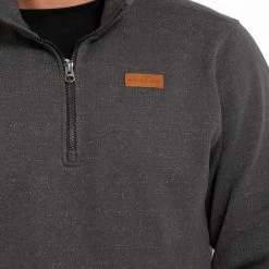 'Cinch' Men's 1/4 Zip Pullover Knit Sweater - Charcoal 5 'Cinch' Men's 1/4 Zip Pullover Knit Sweater - Charcoal -cowboy shop MWK1080009 4 1024x1024@2x