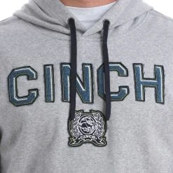 'Cinch' Men's CINCH Applique Hoodie - Heather Grey -cowboy shop MWK1206013 4 1024x1024@2x