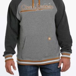 'Cinch' Men's Aztec Print Pullover Fleece Hoodie - Heather Grey 9 'Cinch' Men's Aztec Print Pullover Fleece Hoodie - Heather Grey -cowboy shop MWK1217007 2 1024x1024@2x