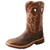 Twisted X Boots 'Twisted X' Men's 12" Cellstretch WP Western Square Toe - Smokey Chocolate / Spice