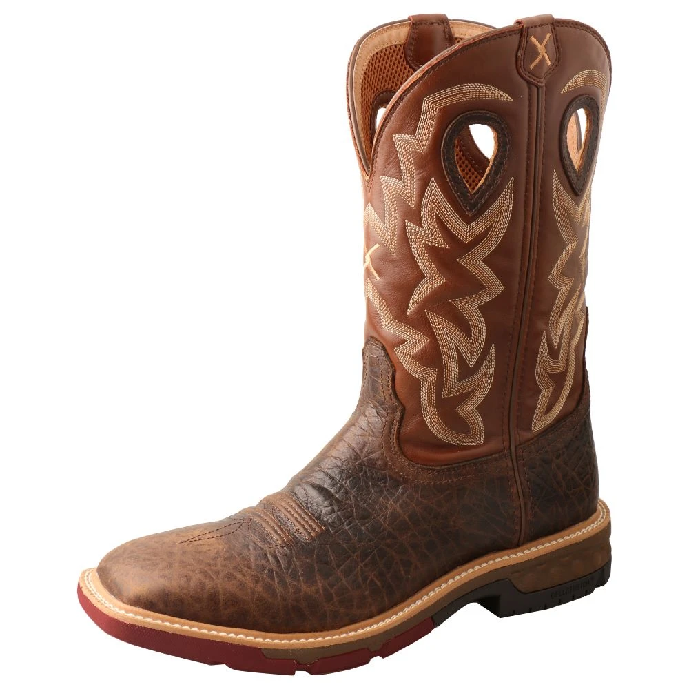 Twisted X Boots 'Twisted X' Men's 12" Cellstretch WP Western Square Toe - Smokey Chocolate / Spice 3 Twisted X Boots 'Twisted X' Men's 12" Cellstretch WP Western Square Toe - Smokey Chocolate / Spice