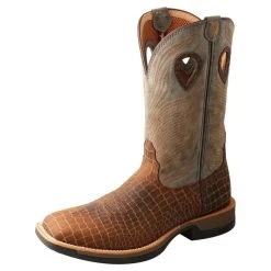 Twisted X Boots 'Twisted X' Men's 12" Tech-X Cellstretch Western Square Toe - Brown / Grey