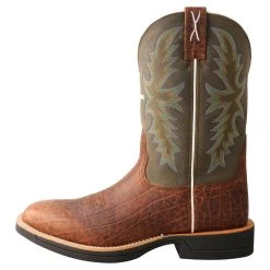 Twisted X Boots 'Twisted X' Men's 11" Tech-X Cellstretch Western Square Toe - Brown / Green -cowboy shop MXW0004 LT 4800x4800 1f593f42 d062 4d94 8e19 77c6e4afc19e 1024x1024@2x