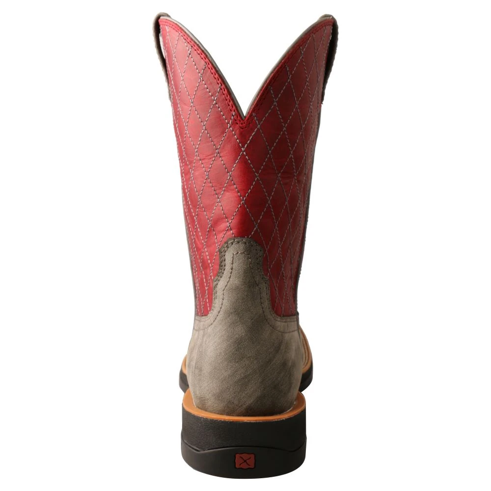 Twisted X Boots 'Twisted X' Men's 11" Tech-X Cellstretch Western Square Toe - Grey / Red 5 Twisted X Boots 'Twisted X' Men's 11" Tech-X Cellstretch Western Square Toe - Grey / Red - Image 3