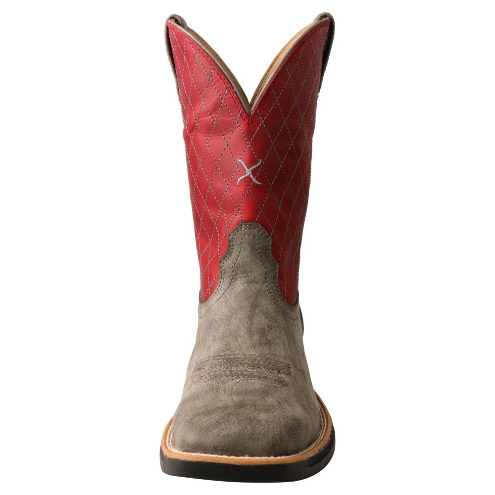 Twisted X Boots 'Twisted X' Men's 11" Tech-X Cellstretch Western Square Toe - Grey / Red 4 Twisted X Boots 'Twisted X' Men's 11" Tech-X Cellstretch Western Square Toe - Grey / Red - Image 2