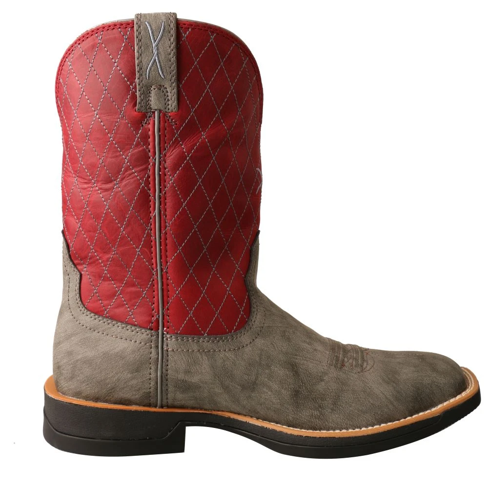 Twisted X Boots 'Twisted X' Men's 11" Tech-X Cellstretch Western Square Toe - Grey / Red 7 Twisted X Boots 'Twisted X' Men's 11" Tech-X Cellstretch Western Square Toe - Grey / Red - Image 5
