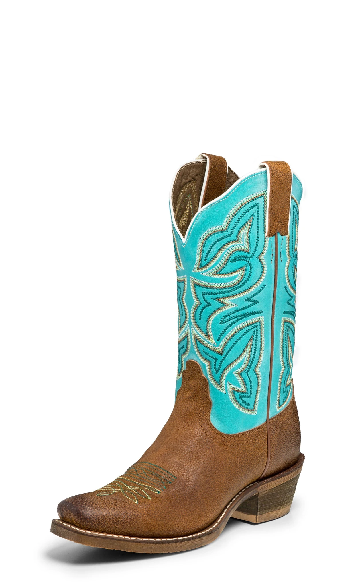 Justin Brands Sabrina Cognac - Turquiose / Tan 3 Justin Brands Sabrina Cognac - Turquiose / Tan