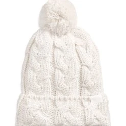 'The North Face' Women's Cable Minna Pom Beanie - Gardenia White