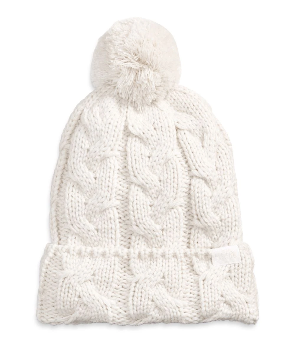 'The North Face' Women's Cable Minna Pom Beanie - Gardenia White 3 'The North Face' Women's Cable Minna Pom Beanie - Gardenia White