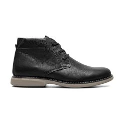 'Nunn Bush' Men's Otto Plain Toe Chukka - Black Tumbled
