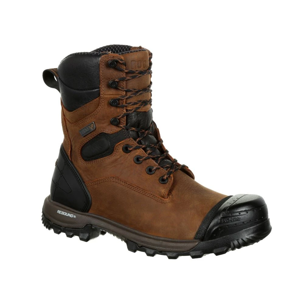 'Rocky' Men's 8" XO TOE EH WP Comp Toe - Brown 8 'Rocky' Men's 8" XO TOE EH WP Comp Toe - Brown - Image 6