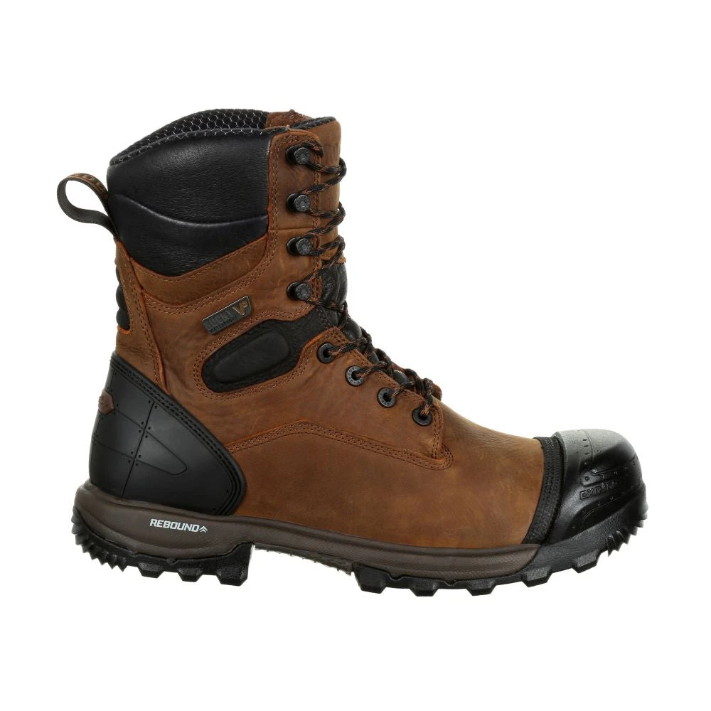 'Rocky' Men's 8" XO TOE EH WP Comp Toe - Brown 3 'Rocky' Men's 8" XO TOE EH WP Comp Toe - Brown