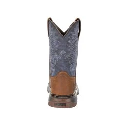 'Rocky' Child Ride FLX Square Toe Boot - Denim Blue / Brown 12 'Rocky' Child Ride FLX Square Toe Boot - Denim Blue / Brown -cowboy shop RKW0255C back 1024x1024@2x