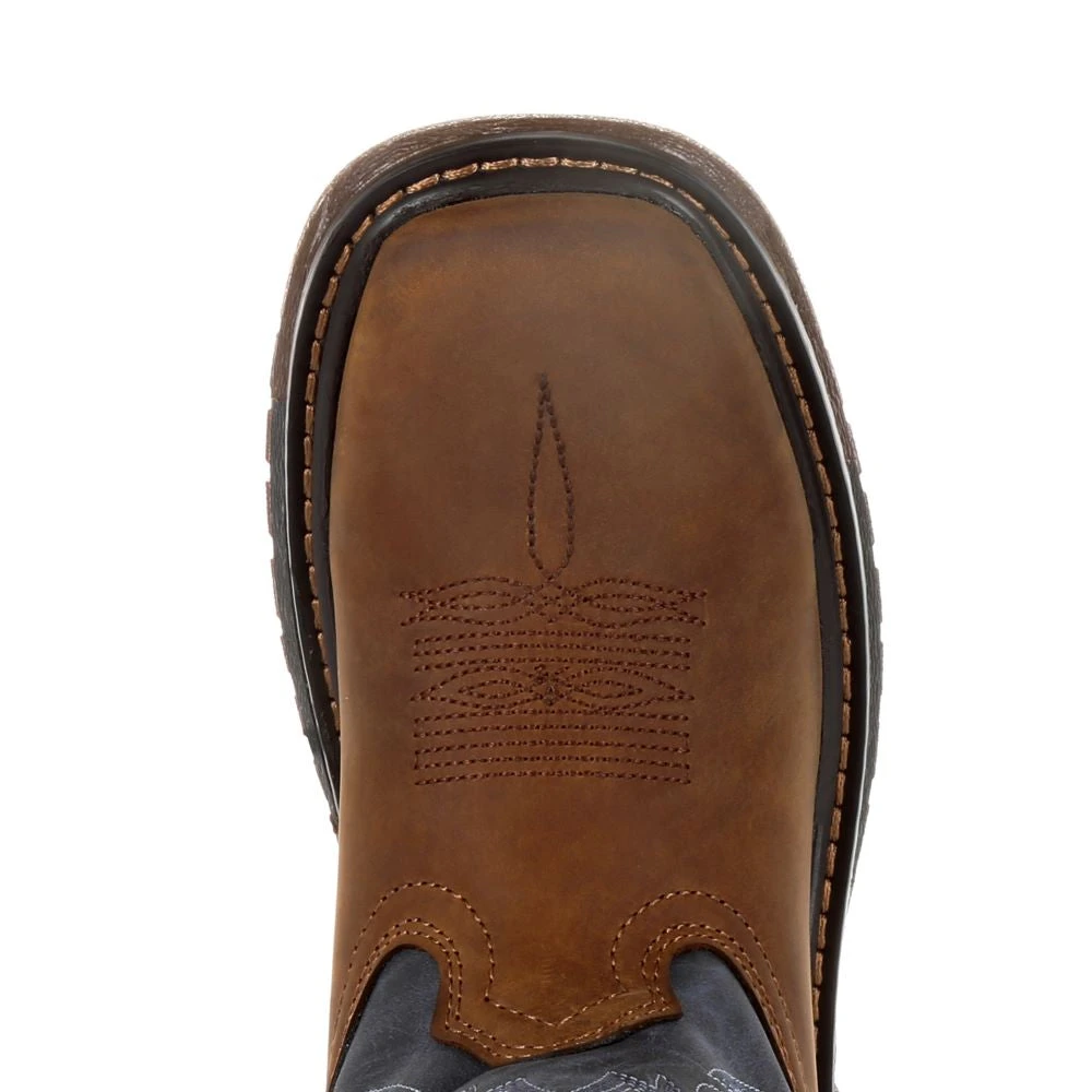 'Rocky' Child Ride FLX Square Toe Boot - Denim Blue / Brown 4 'Rocky' Child Ride FLX Square Toe Boot - Denim Blue / Brown - Image 2