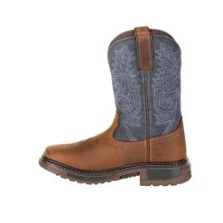 'Rocky' Child Ride FLX Square Toe Boot - Denim Blue / Brown 13 'Rocky' Child Ride FLX Square Toe Boot - Denim Blue / Brown -cowboy shop RKW0255C instep profile 1024x1024@2x