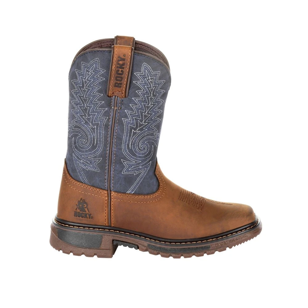 'Rocky' Child Ride FLX Square Toe Boot - Denim Blue / Brown 3 'Rocky' Child Ride FLX Square Toe Boot - Denim Blue / Brown