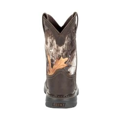 'Rocky' Youth Ride FLX WP Boot - Brown / Realtree Camo -cowboy shop RKW0258C back 1024x1024@2x