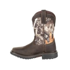 'Rocky' Youth Ride FLX WP Boot - Brown / Realtree Camo -cowboy shop RKW0258C instep profile 1024x1024@2x