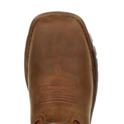 'Rocky' Men's 11" Western Legacy 32 WP Soft Toe - Brown / Red -cowboy shop RKW0316 birdseye 1024x1024@2x