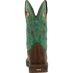 'Rocky' Women's 11" Legacy 32 Western - Brown / Teal -cowboy shop RKW0342 back 1024x1024@2x