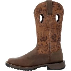 'Rocky' Women's 12" Rosemary EH Square Soft Toe - Dark Brown 15 'Rocky' Women's 12" Rosemary EH Square Soft Toe - Dark Brown -cowboy shop RKW0404 instep profile 1024x1024@2x