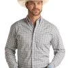 'Panhandle Slim' Men's Western Button Down - Light Navy -cowboy shop RSMSODRZDC 1024x1024@2x