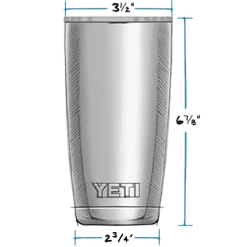 'YETI' 20 Oz. Rambler Insulated Tumbler - Stainless Steel -cowboy shop Rambler 20oz FRONT 1024x1024@2x