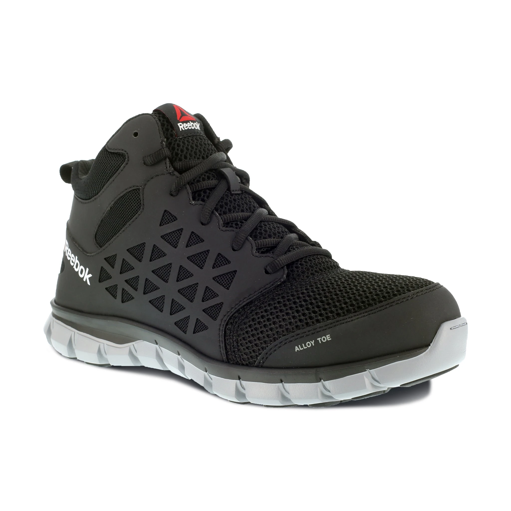 'Reebok' Men's Mid Sublite Cushion ESD Alloy Toe - Black / Gray 3 'Reebok' Men's Mid Sublite Cushion ESD Alloy Toe - Black / Gray