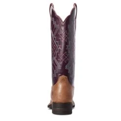 'Ariat' Women's 13" Jackpot Western Square Toe - Tan / Purple -cowboy shop S20 WMS WEST Couto 10031429 heel 1024x1024@2x