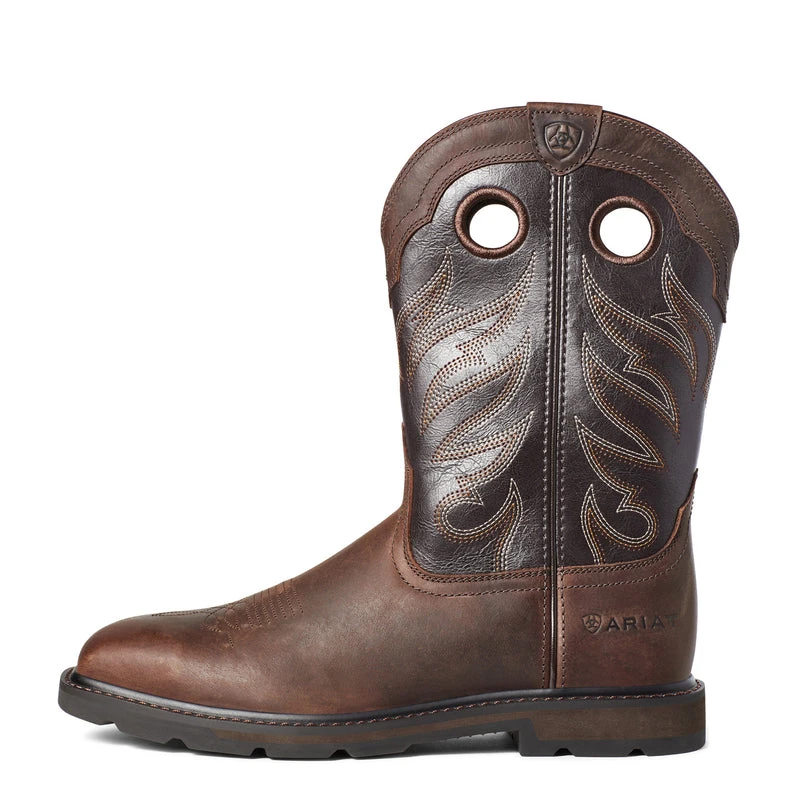'Ariat' Men's 11" Groundwork Western EH Soft Toe - Brown 3 'Ariat' Men's 11" Groundwork Western EH Soft Toe - Brown