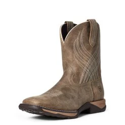 'Ariat' Youth 8" Anthem Western Square Toe - Brown Bomber -cowboy shop S21 YTH WEST 10035778 front 1024x1024@2x