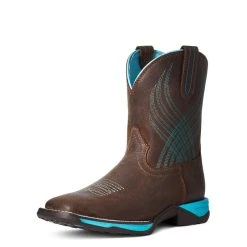 'Ariat' Youth 8" Anthem Western Square Toe - Brown Croco Print -cowboy shop S21 YTH WEST 10035848 front 1024x1024@2x